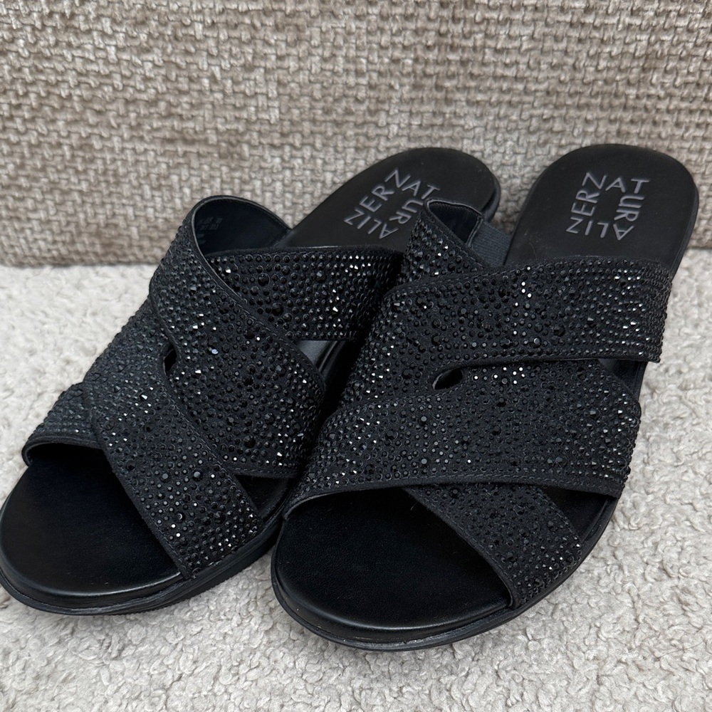 Naturalizer Black Sparkle Sandals